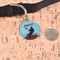 Lacrosse Round Pet ID Tag - Large - In Context