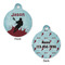 Lacrosse Round Pet Tag - Front & Back