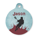 Lacrosse Round Pet ID Tag - Small (Personalized)