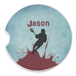 Lacrosse Sandstone Car Coaster - Single (Personalized)
