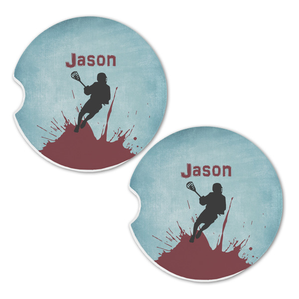 Lacrosse Sandstone Car Coasters - Set of 2