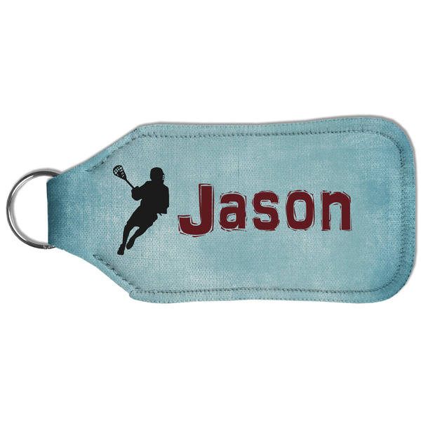 Lacrosse Sanitizer Holder Keychain - Large (Back)