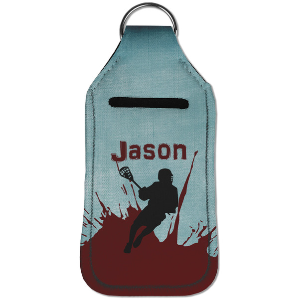 Lacrosse Sanitizer Holder Keychain - Large (Front)
