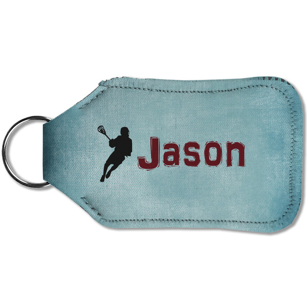 Lacrosse Sanitizer Holder Keychain - Small (Back)