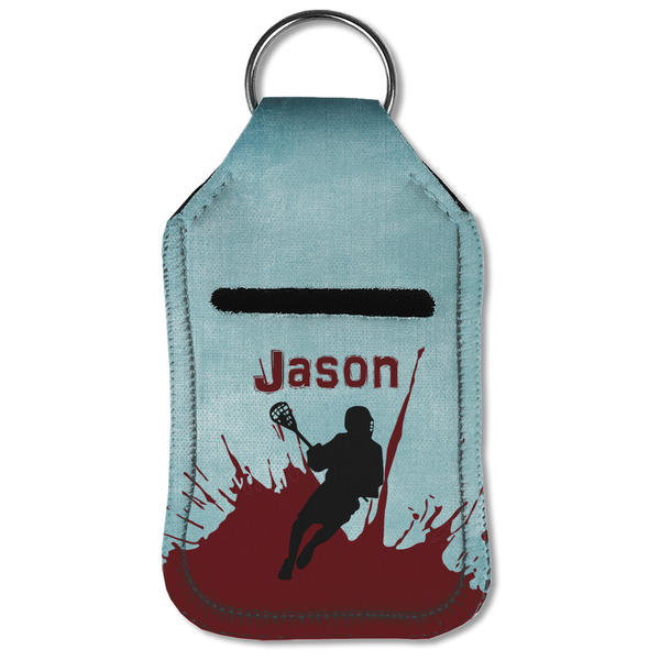 Lacrosse Sanitizer Holder Keychain - Small (Front Flat)