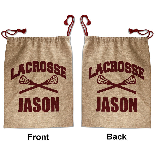 Lacrosse Santa Bag - Front and Back