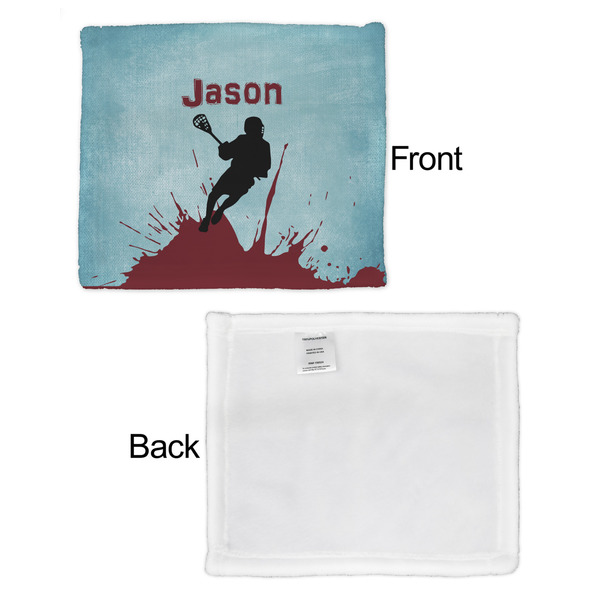 Lacrosse Security Blanket - Front & White Back View