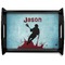 Lacrosse Black Wooden Tray - Large (Personalized)