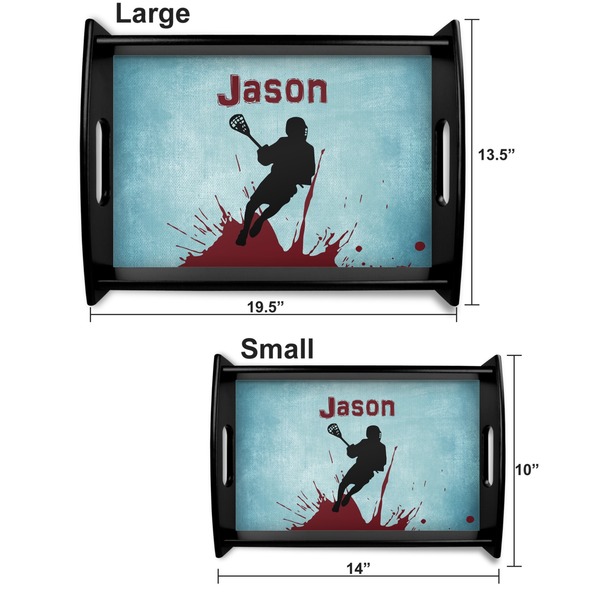Lacrosse Serving Tray Black Sizes