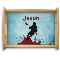 Lacrosse Natural Wooden Tray - Large (Personalized)