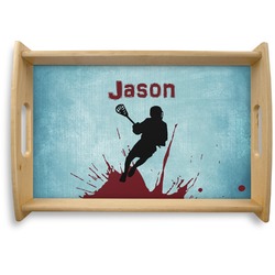 Lacrosse Natural Wooden Tray - Small (Personalized)
