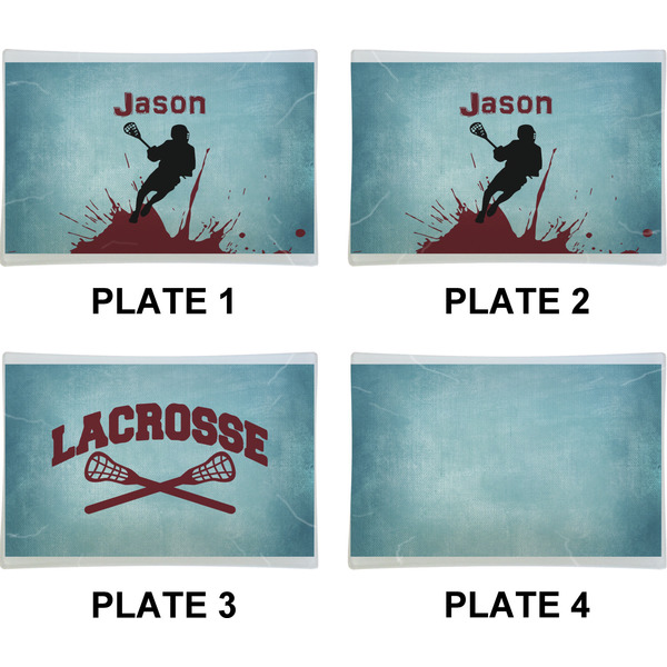 Lacrosse Set of Rectangular Appetizer / Dessert Plates (Approval)