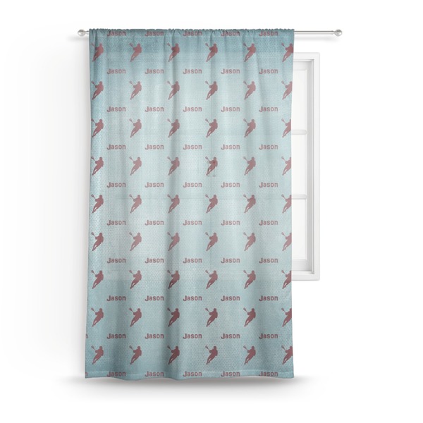 Custom Lacrosse Sheer Curtain (Personalized)