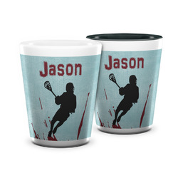 Lacrosse Ceramic Shot Glass - 1.5 oz (Personalized)