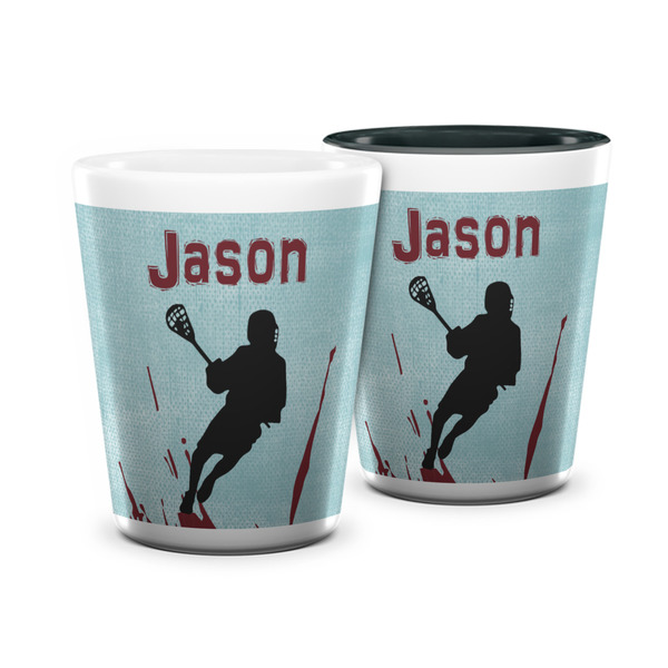 Custom Lacrosse Ceramic Shot Glass - 1.5 oz (Personalized)