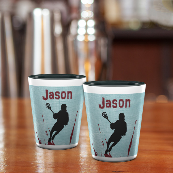 Lacrosse Shot Glass - Two Tone - LIFESTYLE