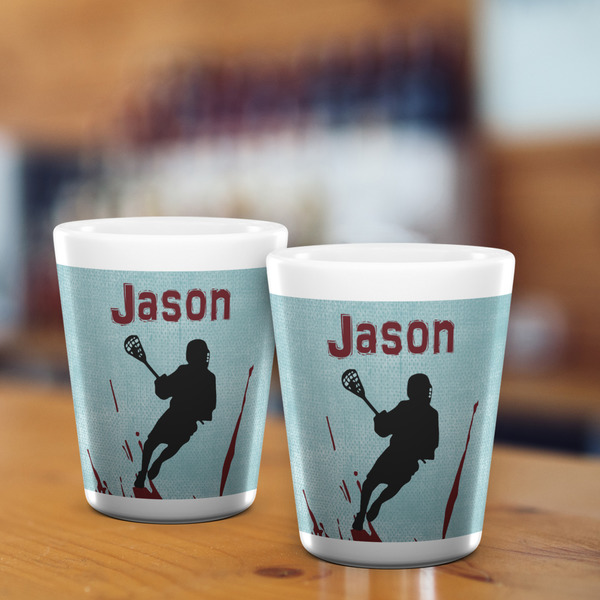 Lacrosse Shot Glass - White - LIFESTYLE