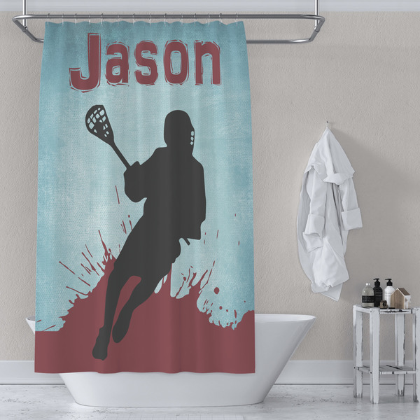 Lacrosse Shower Curtain Lifestyle