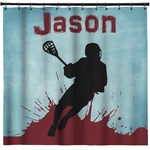 Lacrosse Shower Curtain - 71" x 74" (Personalized)