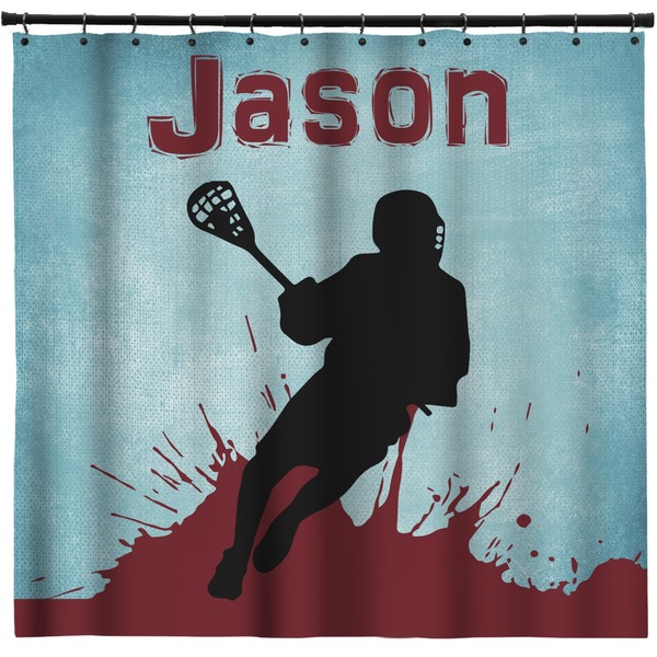 Custom Lacrosse Shower Curtain - 71" x 74" (Personalized)
