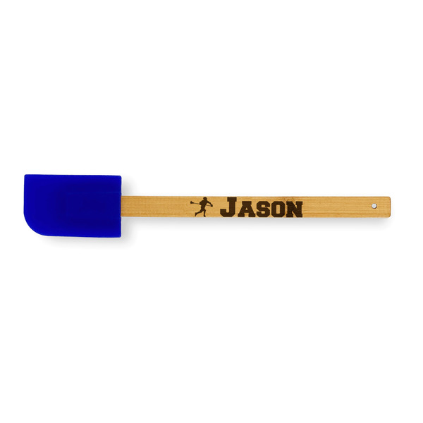 Custom Lacrosse Silicone Spatula - Blue (Personalized)