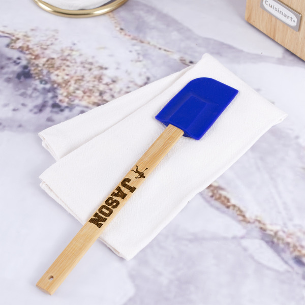 Lacrosse Silicone Spatula - Blue - In Context