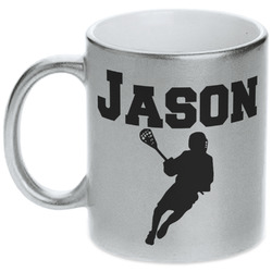 Lacrosse Metallic Silver Mug (Personalized)