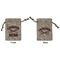 Lacrosse Small Burlap Gift Bag - Front & Back (Personalized)
