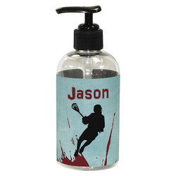 Lacrosse Plastic Soap / Lotion Dispenser (8 oz - Small - Black) (Personalized)