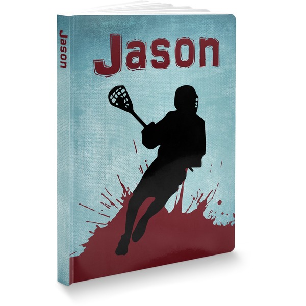 Custom Lacrosse Softbound Notebook - 5.75" x 8" (Personalized)
