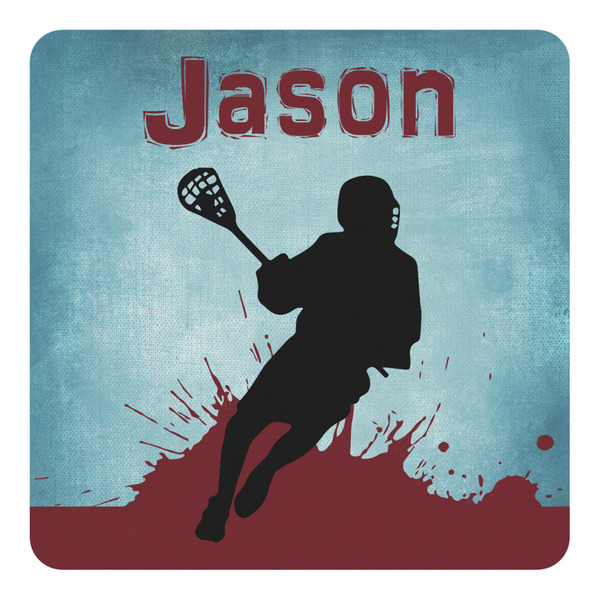 Custom Lacrosse Square Decal - XLarge (Personalized)