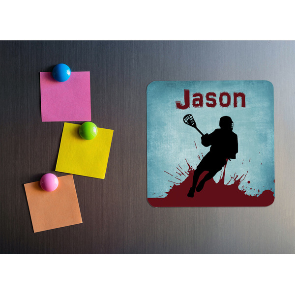 Lacrosse Square Fridge Magnet - LIFESTYLE