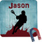 Lacrosse Square Fridge Magnet (Personalized)