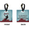 Lacrosse Square Luggage Tag (Front + Back)