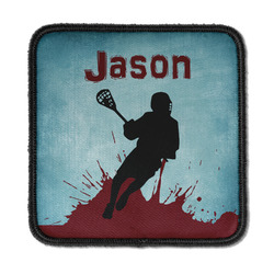 Lacrosse Iron On Square Patch w/ Name or Text