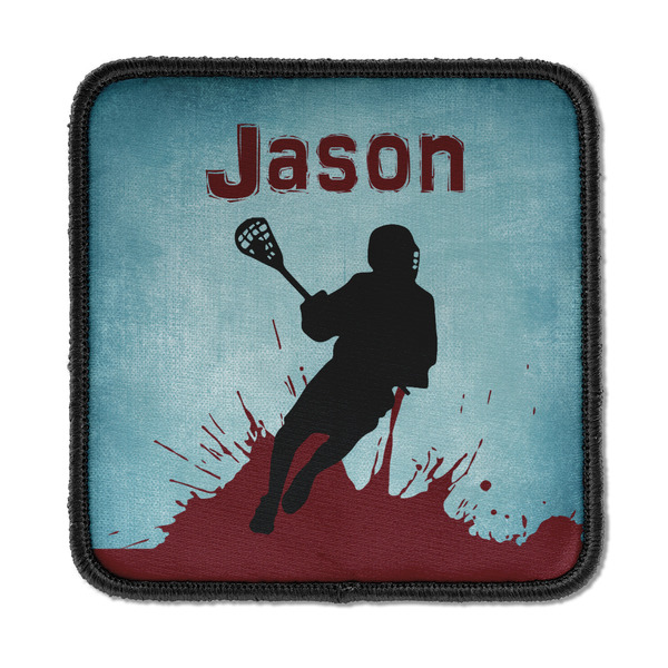 Custom Lacrosse Iron On Square Patch w/ Name or Text