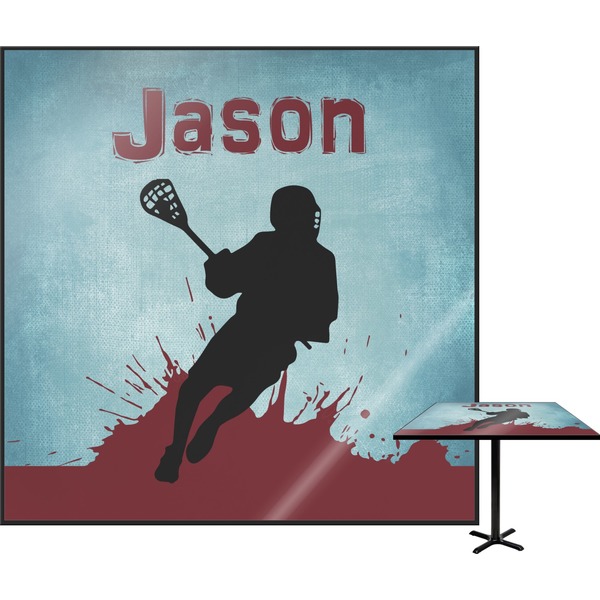 Custom Lacrosse Square Table Top - 30" (Personalized)
