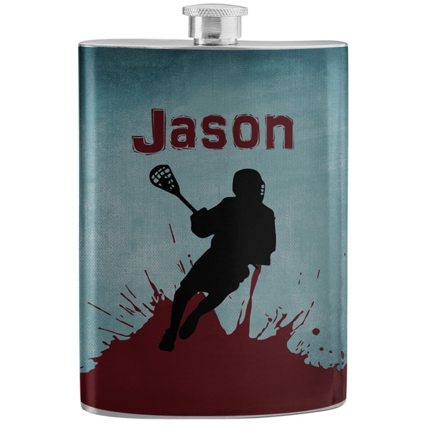 Custom Lacrosse Stainless Steel Flask (Personalized)
