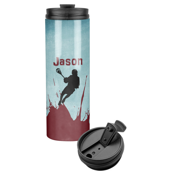 Custom Lacrosse Stainless Steel Skinny Tumbler (Personalized)