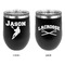 Lacrosse Stainless Wine Tumblers - Black - Double Sided - Approval
