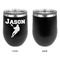 Lacrosse Stainless Wine Tumblers - Black - Single Sided - Approval