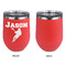 Lacrosse Stainless Wine Tumblers - Coral - Single Sided - Approval