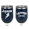Lacrosse Stainless Wine Tumblers - Navy - Double Sided - Approval