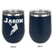 Lacrosse Stainless Wine Tumblers - Navy - Single Sided - Approval