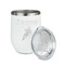 Lacrosse Stainless Wine Tumblers - White - Double Sided - Alt View