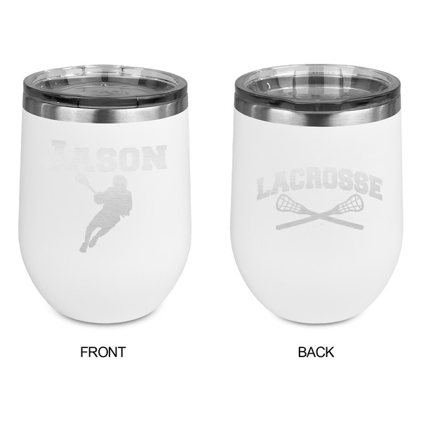 Lacrosse Stainless Wine Tumblers - White - Double Sided - Approval