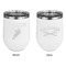 Lacrosse Stainless Wine Tumblers - White - Double Sided - Approval