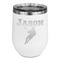 Lacrosse Stainless Wine Tumblers - White - Double Sided - Front