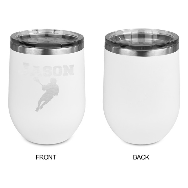 Lacrosse Stainless Wine Tumblers - White - Single Sided - Approval