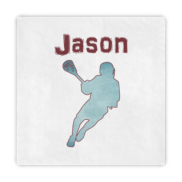 Custom Lacrosse Decorative Paper Napkins (Personalized)